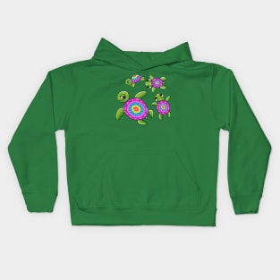 Funny Little Turtle Family Kids Hoodie